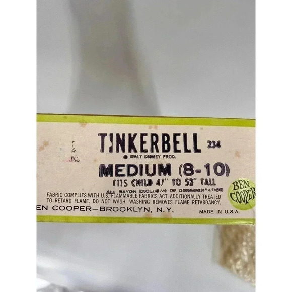 Vintage Ben Cooper Halloween (2) Costumes Wand Wings Mask Tinkerbell Walt Disney - Picture 13 of 16